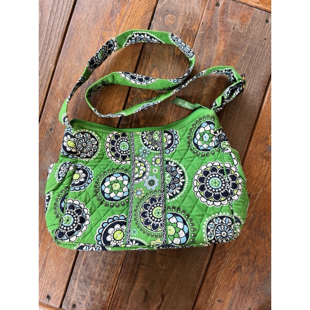 Vera Bradley Green Cupcakes Pattern Vintage Purse Handbag Summer